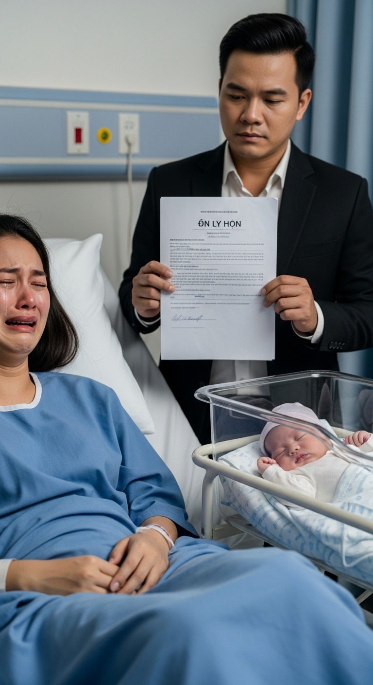 Vừa sinh 3 ngày chồng đã bắt ký đơn ly hôn ngay trong bệnh viện, vợ đồng ý nhưng lẳng lặng làm một việc khiến chồng phải quỳ gối xin tha