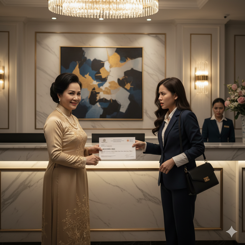 Giữa trưa, mẹ chồng gọi tôi 30 cuộc giụ//c mau đến khách sạn 5 sao có việc.