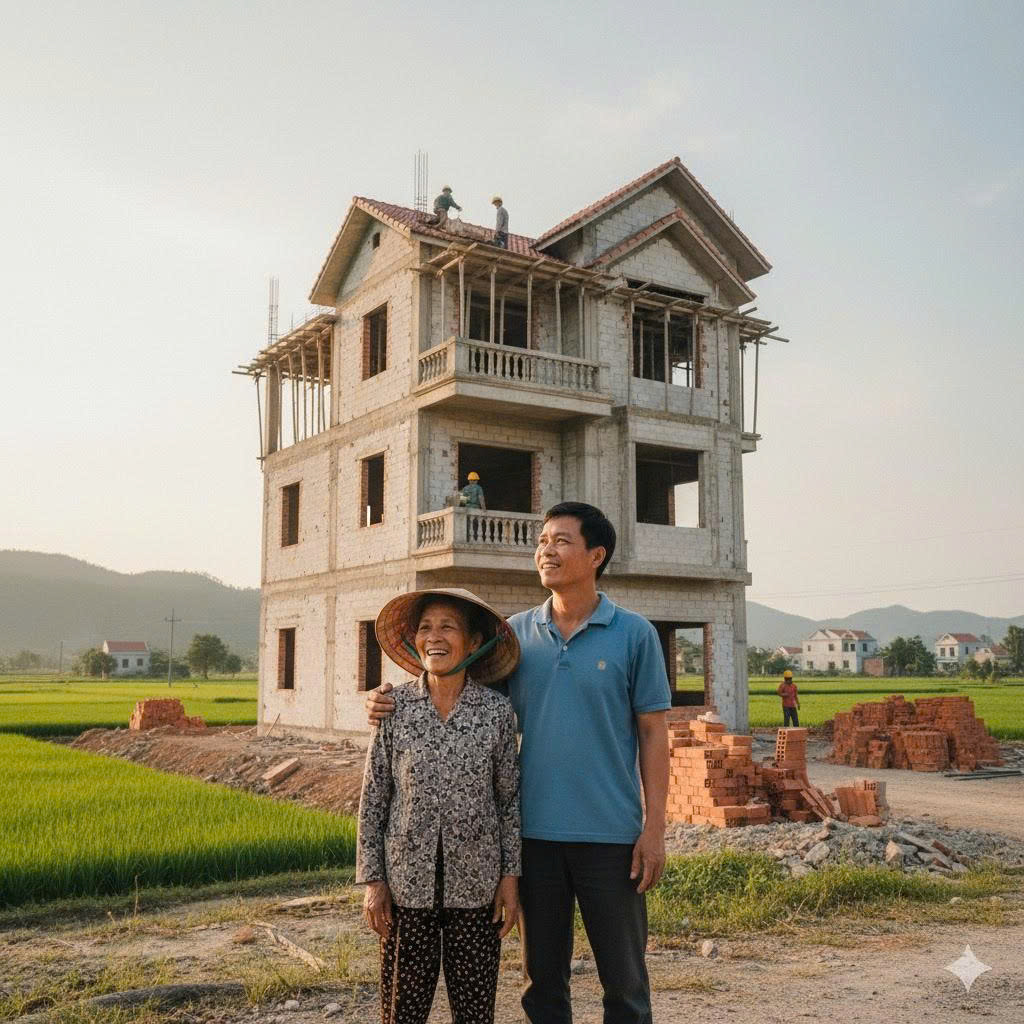Để vợ con lam lũ sống trong nhà trọ 30m2 trên thành phố, tôi vẫn nghe lời mẹ đem 2 tỷ 6 về quê xây nhà 5 tầng để đẹp mặt với làng xóm