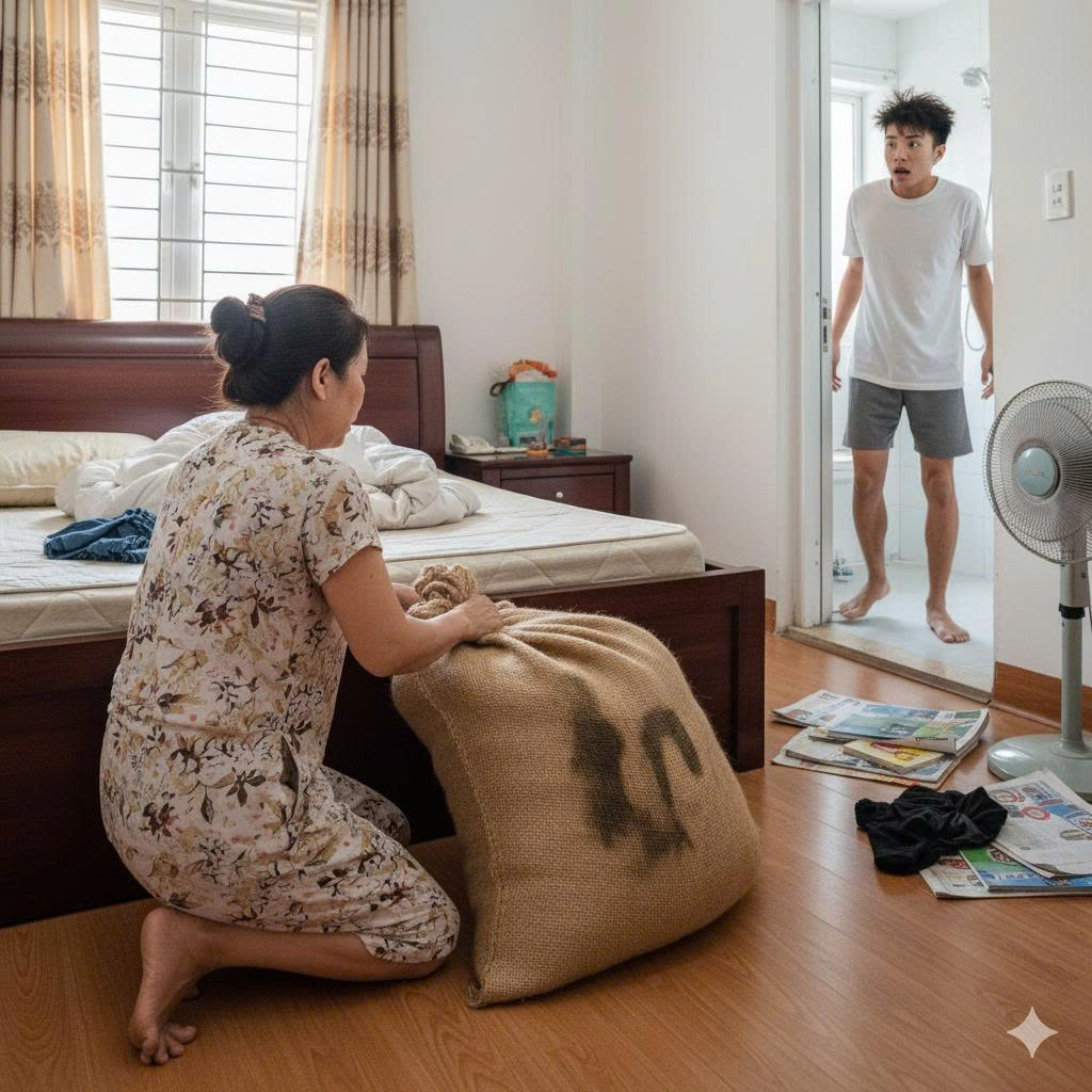 1 tháng không thấy con gái về thăm, mẹ sang chơi ngửi thấy m/ùi hôi nồng nặ/c từ ngoài cổng, để rồi ch//ết lặng khi thấy bao tải con rể gi///ấu dưới gầm giường…