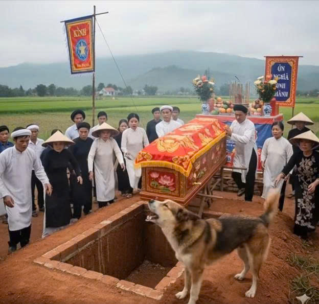 Chú chó mực sủa đ;i;ên cu;ồng trước giờ hạ huyệt, tiếng động lạ làm cả làng k;i;nh h;ã;i và sự thật khi mở nắp quan tài