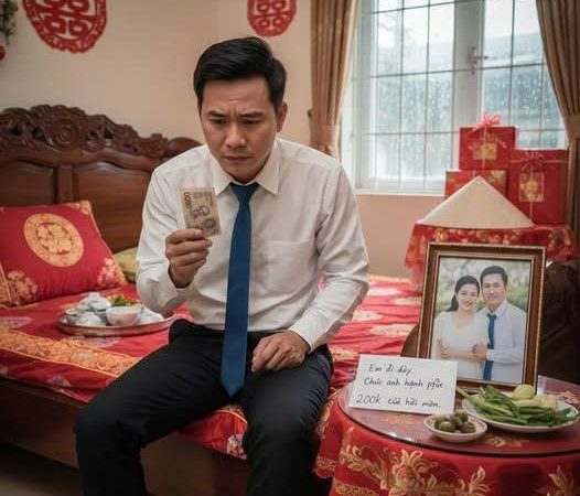 Chỉ có tờ tiền bé nhỏ ấy, lạnh ngắt nằm trên nền ga giường màu trắng