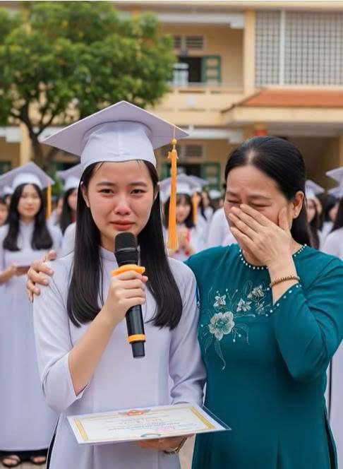 Mẹ nhặt ve chai, cha không có, nữ sinh bị bạn bè xa lánh suốt 12 năm học, ngày nhận bằng khen, em đã phát biểu một câu khiến cả trường chìm trong nước mắ