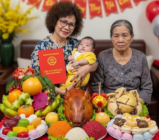 Ông bà ngoại lặn lội từ quê ra dự tiệc đầy tháng của cháu nhưng chưa ăn được gì, ông bà đã ôm bụng đói lên xe về thẳng