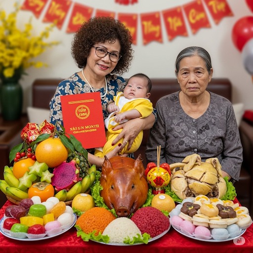 Ông bà ngoại lặn lội từ quê ra dự tiệc đầy tháng của cháu nhưng chưa ăn được gì, ông bà đã ôm bụng đói lên xe về thẳng