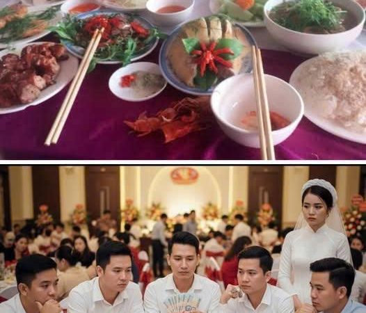 Đi ăn đám cưới bạn, cả nhóm thống nhất mừng cưới theo mức chung là 500.000/ người nhưng sau khi nhìn thấy mâm cỗ nhà gái chuẩn bị vài người vội đổi phong bì