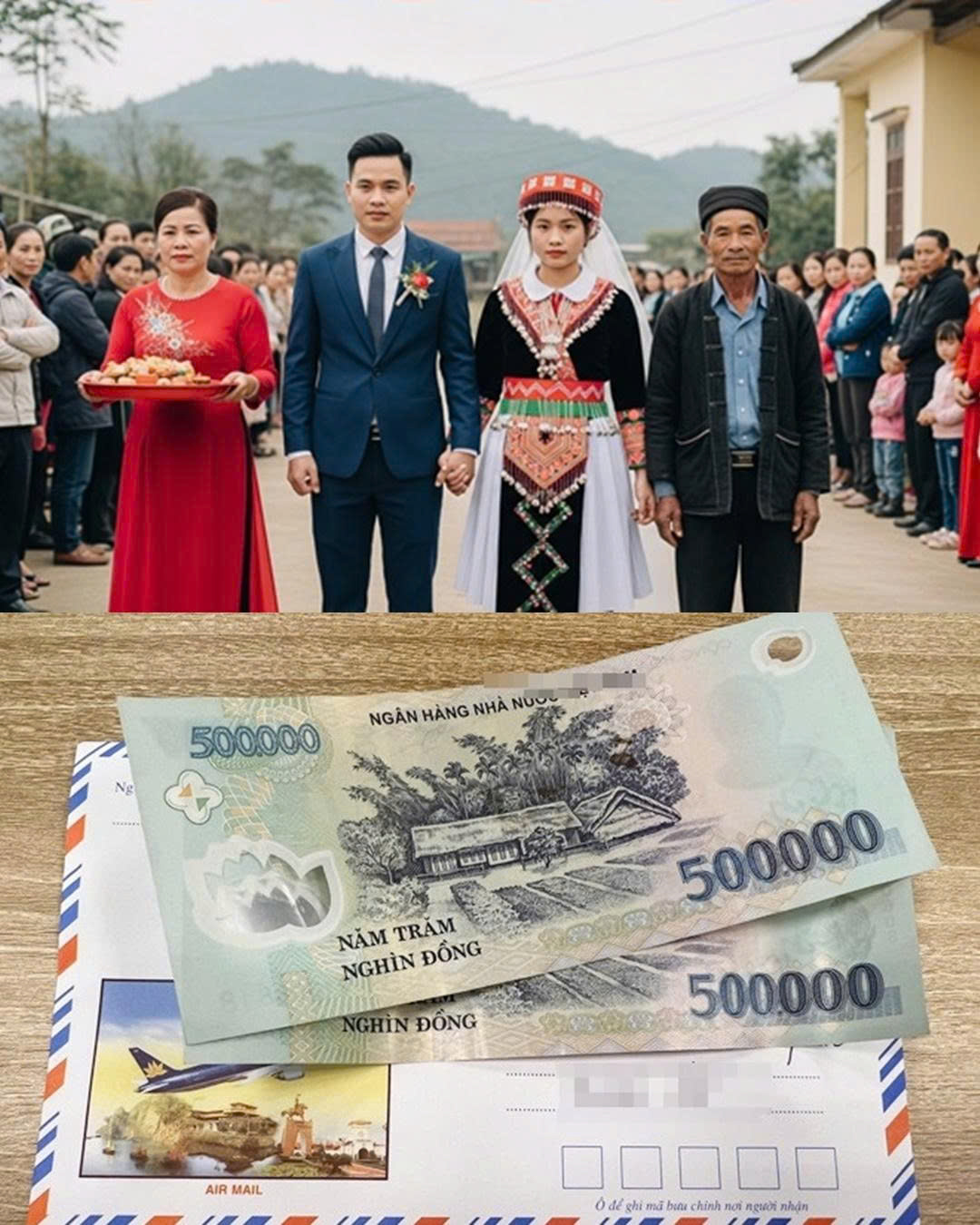 Ch::ê con dâu “g::ái b::ản” vù:ng s:âu v:ùng x:a nên mẹ chồng phố chỉ bỏ phong bì 1 triệu đi dẫn lễ