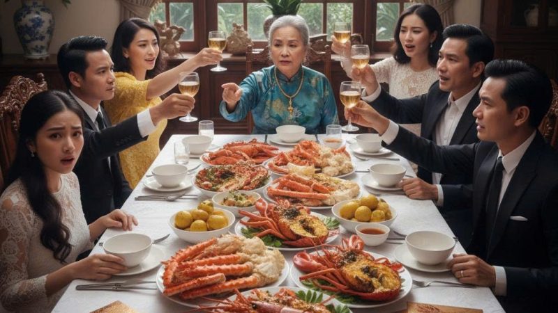 Hôm nhà chồng mở tiệc ăn mừng tiền đền bù tiền tỷ, ai cũng được chia 3 tỷ trừ vợ chồng tôi. Nhưng đến lúc tính hóa đơn toàn cua hoàng đế với tôm hùm, mẹ chồng quay sang chỉ tôi: