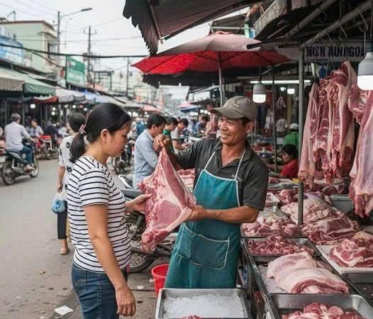 Vợ làm nghề gội đầu mátsa đi mua thịt lợn được chủ tiệm góa vợ giảm giá, chồng nghe tin sừngsổ ra chợ định xử luôn người đàn ông bán thịt