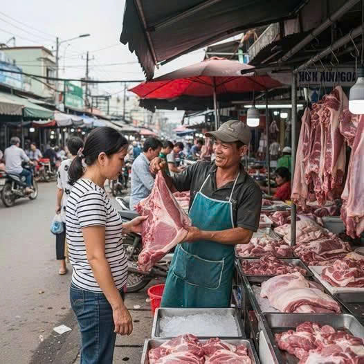 Vợ làm nghề gội đầu mátsa đi mua thịt lợn được chủ tiệm góa vợ giảm giá, chồng nghe tin sừngsổ ra chợ định xử luôn người đàn ông bán thịt