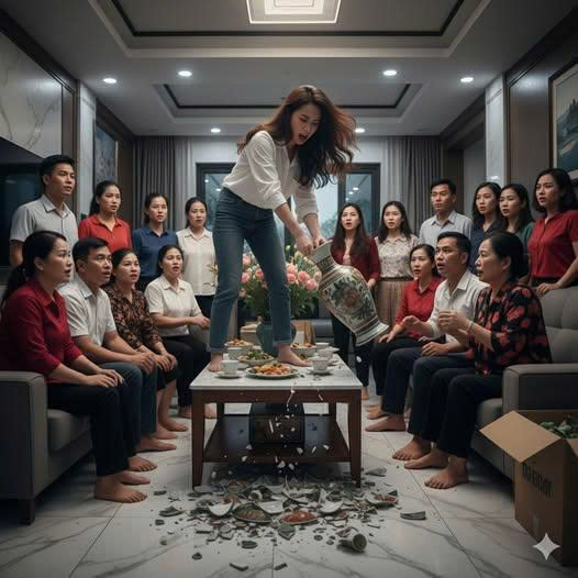 – Trẻ con biết gì! Nhà mới thì phải chịu bẩn chứ! Làm quá lên!