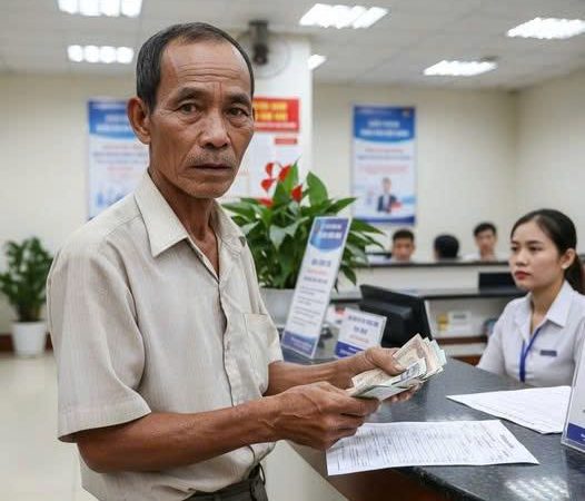 Ông đưa tờ giấy ghi sẵn số tài khoản. Không phải một mà là ba tài khoản khác nhau. Cô nhân viên gõ máy, rồi khựng lại