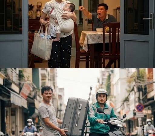 Vợ bế con về quê chăm bố ố::m nặng, chồng thuê shipper 500k chở luôn vali quần áo vợ ra bến xe kèm tin nhắn: “Đi khỏi về”