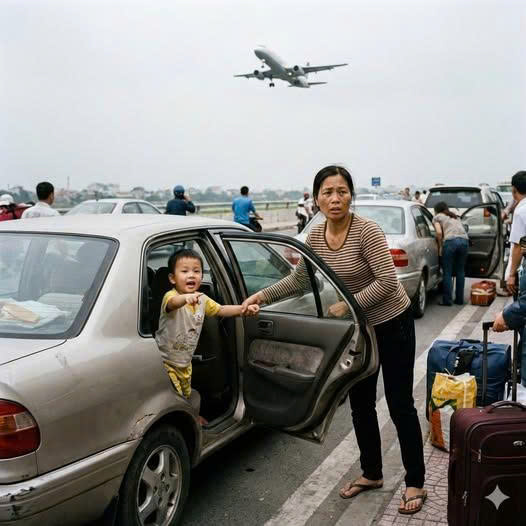 Sáng hôm đó, tôi lái xe đưa Hoàng — chồng tôi — ra sân bay để đi công tác ba ngày