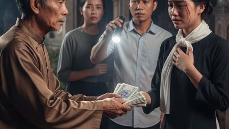 Mỗi lần bố chồng lĩnh lương hưu về đều lé-n giấ-u đến nửa đêm mang ra nghĩa trang, tôi tò mò đi theo thì phát hiện một người phụ nữ lạ đã chờ sẵn