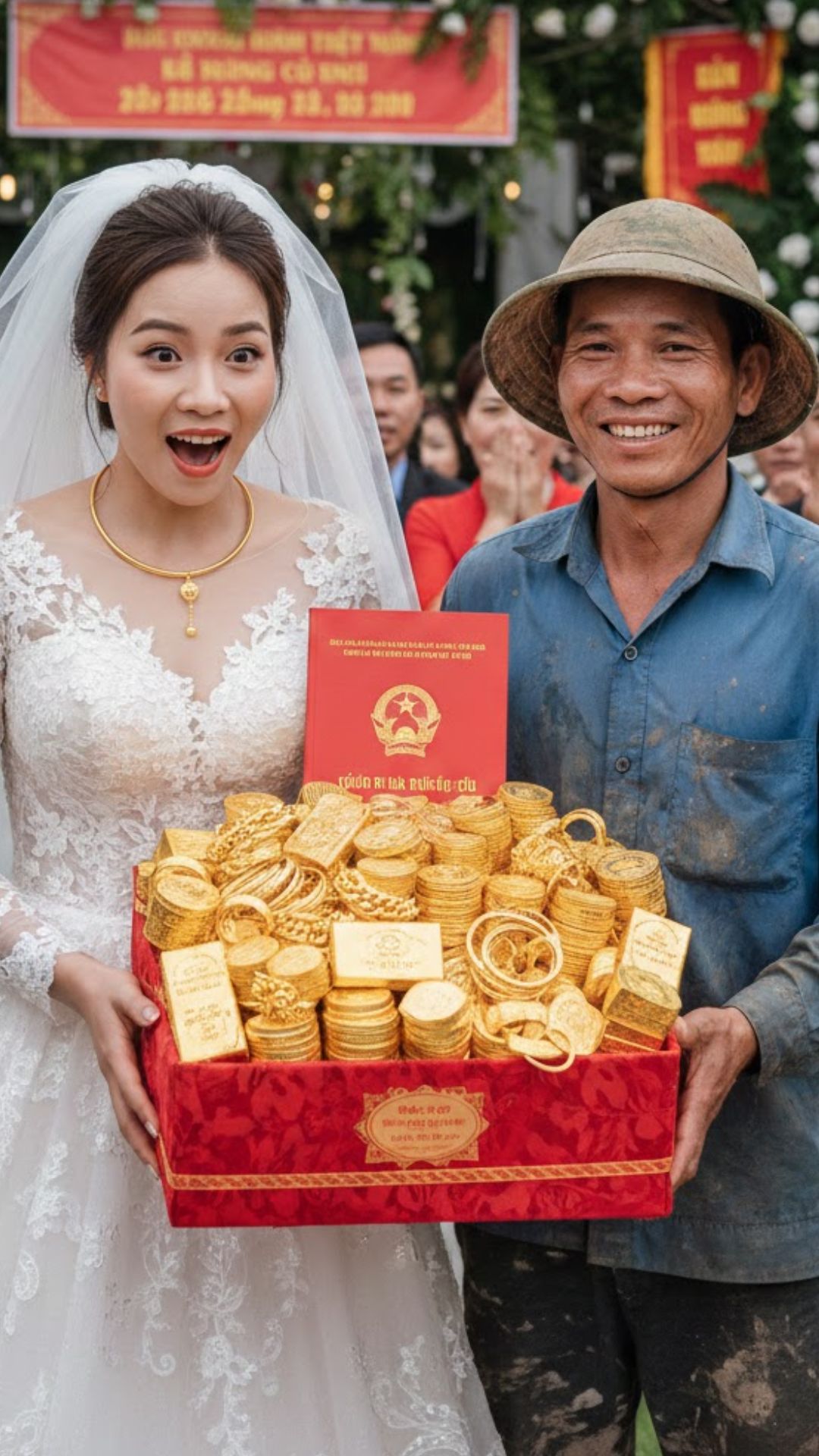 Chú rể làm phụ hồ đến rước cô dâu Thạc sĩ 30t đúng ngày mùng 2 Tết