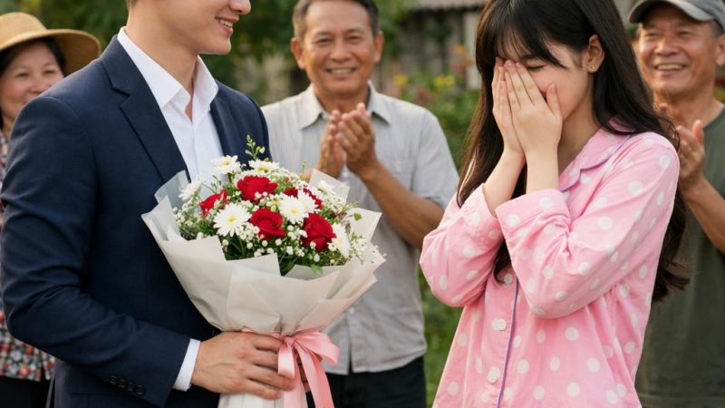 Năm tôi 8 tuổi tôi tuyên bố sẽ cưới anh Hùng hàng xóm làm chồng…14 năm sau lúc tôi ra trường đã có công việc ổn định, anh Hùng lúc đó làm giám đốc bất ngờ cầm hoa sang tỏ tình “Thế e có muốn làm vợ anh nữa không”…