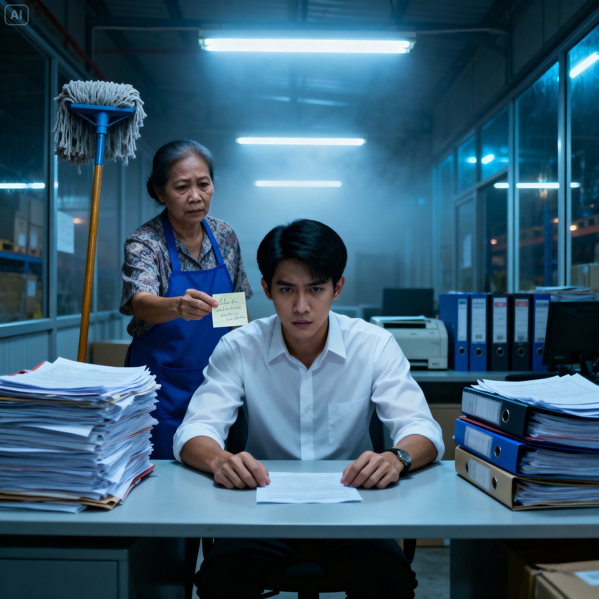 Cô lao công thả mảnh giấy có dòng chữ lạ vào chỗ tội ngôi làm việc