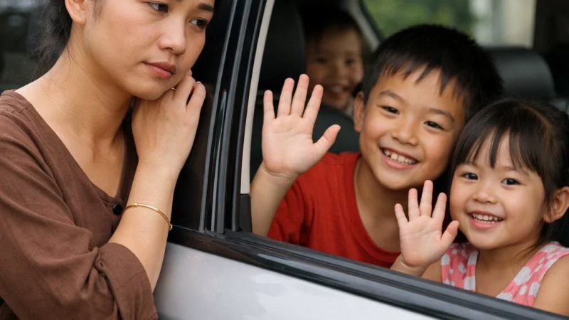 Cả nhà háo hức đi ăn nhà hàng, con trai tôi bỗng nhìn vào xe và nói “Xe chật rồi, mẹ ở nhà đi!
