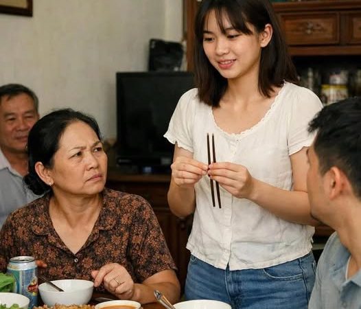 Mẹ anh hơi khó, nhưng em cứ tự nhiên, chỉ cần thật thà là mẹ quý liền.