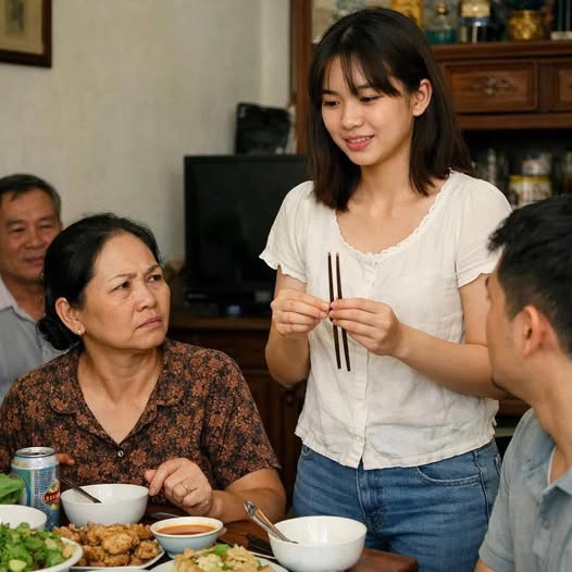 Mẹ anh hơi khó, nhưng em cứ tự nhiên, chỉ cần thật thà là mẹ quý liền.