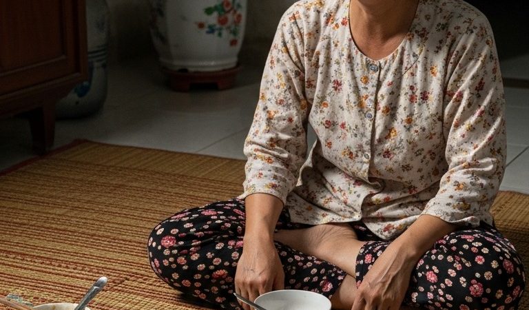 Vợ nấu nướng xong còn bận cho 2 con nhỏ ăn, lúc quay vào mâm cơm chừa lại đúng bộ xư:ơng cá