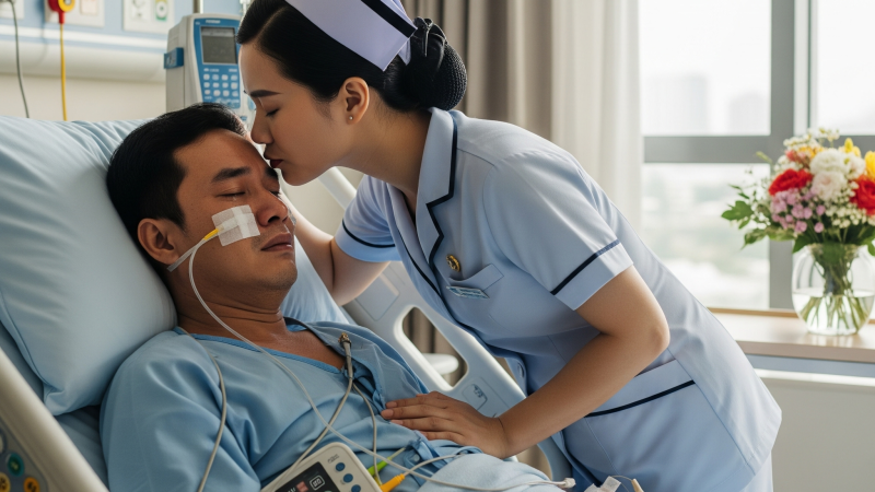 Y tá đã hôn trộm một tỷ phú đang trong tình trạng th;ực v;ật vì cô nghĩ ông sẽ không tỉnh lại, nhưng bất ngờ ông lại ôm cô