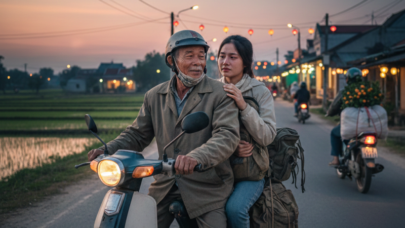 Chú Hùng nhận một cuốc xe khá xa. Điểm đón là bến xe. Điểm đến là một vùng quê, cách hơn trăm cây số