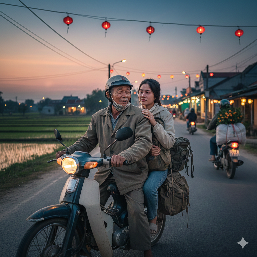 Chú Hùng nhận một cuốc xe khá xa. Điểm đón là bến xe. Điểm đến là một vùng quê, cách hơn trăm cây số