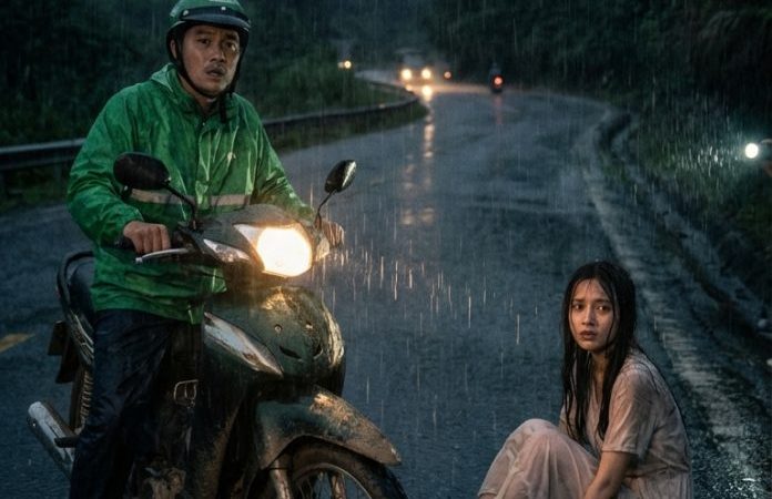 Chiều hai mươi tám Tết, con đường đèo quanh co chìm trong làn sương mỏng. Trời se lạnh, gió thổi hun hút, mang theo mùi khói bếp từ những mái nhà xa xa dưới chân núi