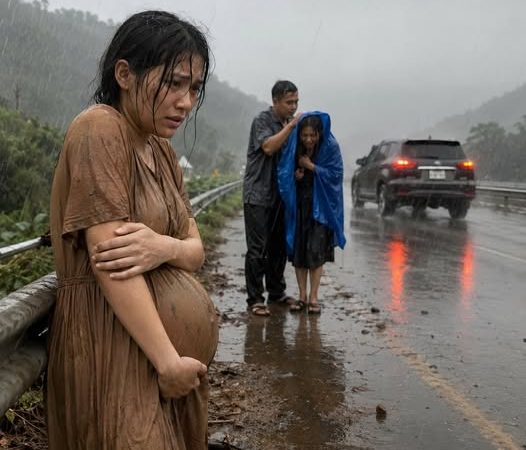 Chồng v/ứ/t vợ b;ầu ra khỏi xe trên cao tốc khi đang có bão vì nghe lời mẹ, 30 phút sau quay lại thấy cảnh tượng khiến họ r/un r/ẩy..
